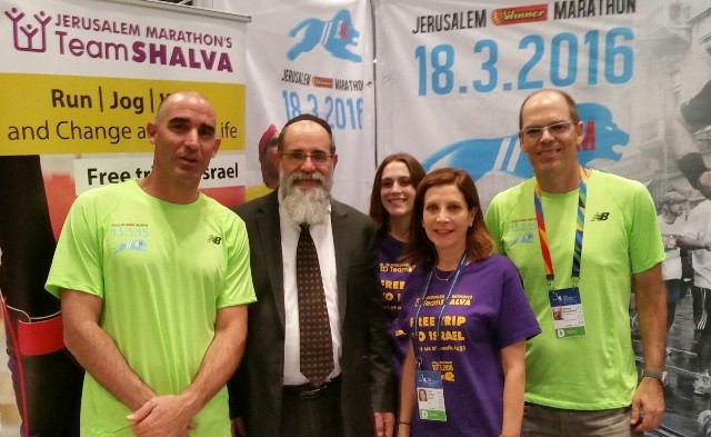 Kalman Samuels, Founder and Chairman of Shalva before the Jerusalem Marathon